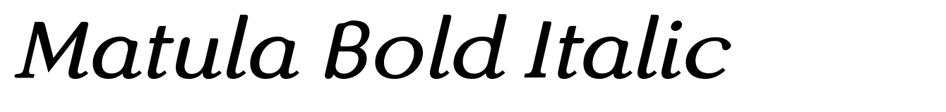 Matula Bold Italic
